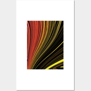 Saturn type ring pattern in shades of red yellow and orange Posters and Art